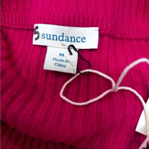 Sundance Kimia Cashmere Hot Pink Barbie Sweater Size Medium - Picture 3 of 8